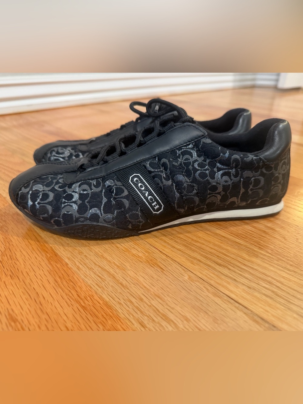 Coach Kirby Q987 Black Signature Jacquard Sneakers Women’s 7.5